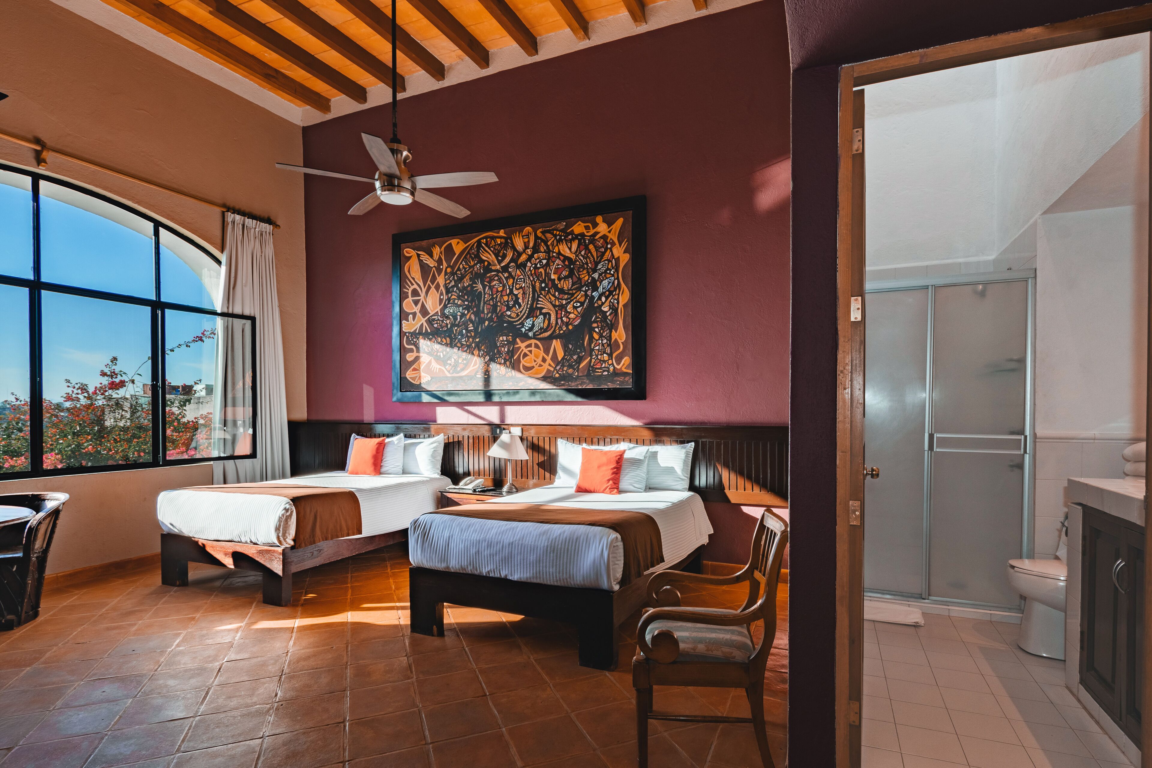 family room | 1 bedroom, in-room safe, desk, iron/ironing board