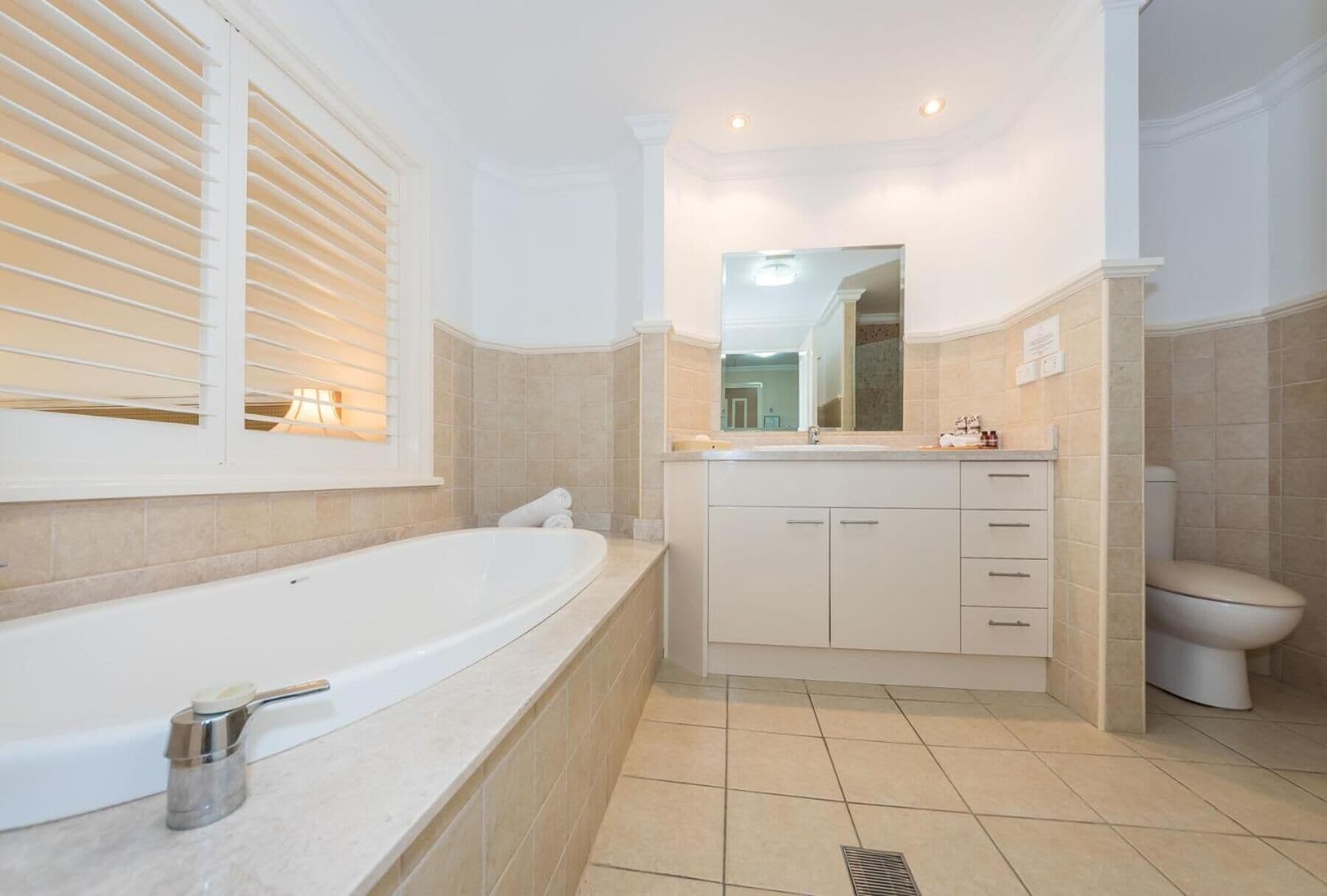 free toiletries, hair dryer, bathrobes, towels