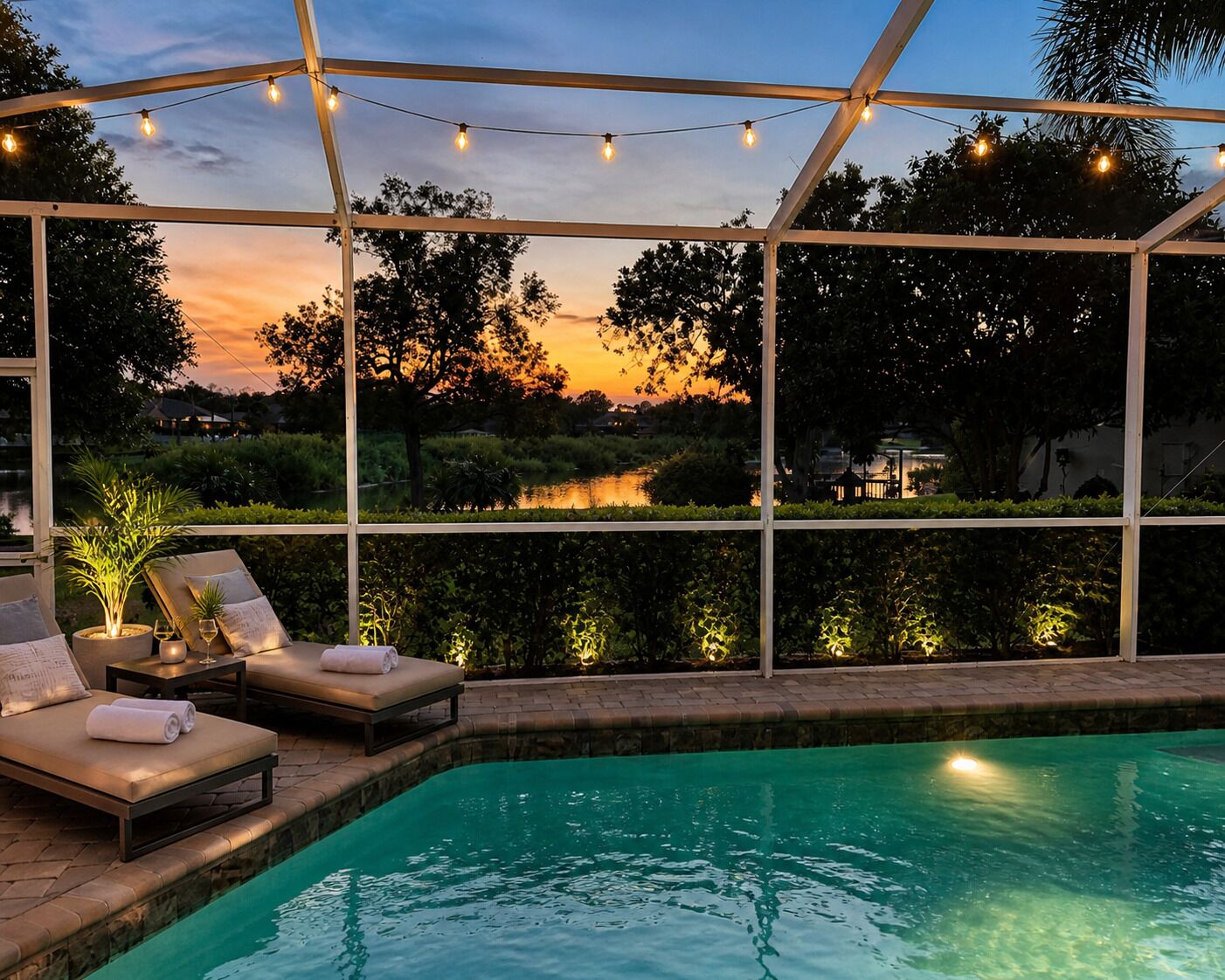 A heated pool