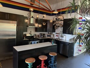 Fridge, microwave, oven, stovetop - Urban Chic industrial loft (Salt Lake City)