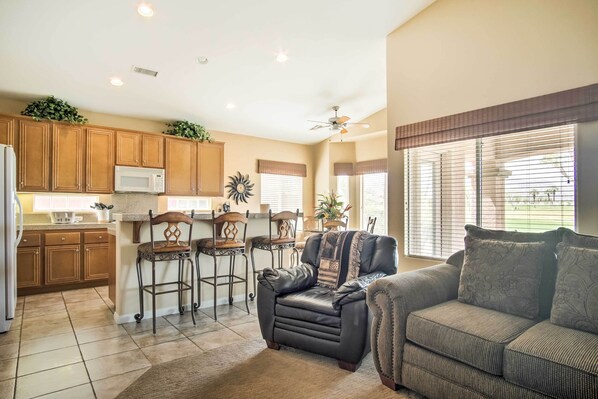 TV, fireplace, video games, DVD player - Indio Golf Abode on Fairway w/ Country Club Perks (Indio)