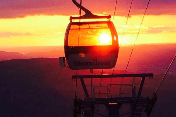 Sunset happy hour is fun from the top of the mountain.