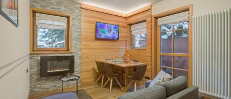 TV, DVD player, stereo