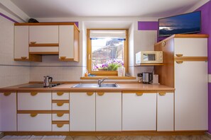 Kylskåp, mikrovågsugn, spishäll och diskmaskin