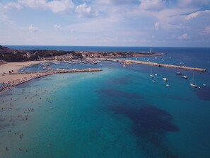 在海灘附近、躺椅