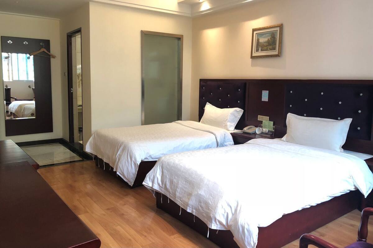 Camera Standard con 2 letti singoli | Una scrivania, tende oscuranti, Wi-Fi gratuito