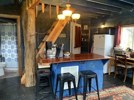 Family Tree House, 1 Bedroom, Partial Ocean View | Private kitchen | Fridge, microwave, stovetop, coffee/tea maker