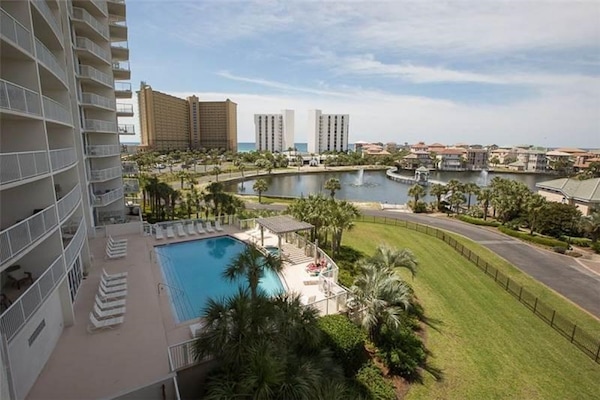 the view from one of the balcony