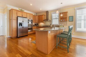 Fridge, microwave, stovetop, dishwasher - 🍌Salty Banana🍌Oceanfront Duplex-Decks, Pools, Hot Tubs (Kure Beach)