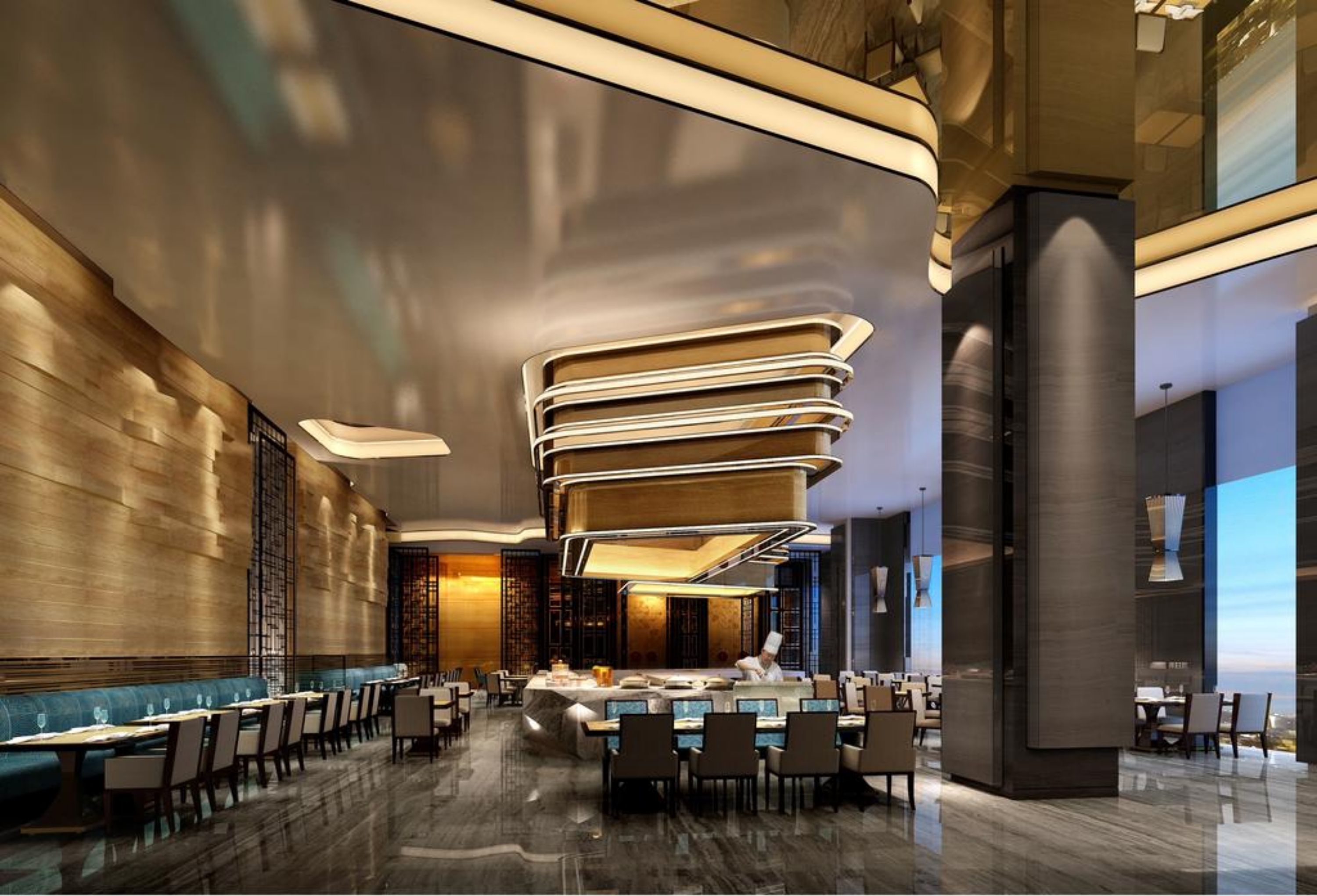 朝食 (ビュッフェ)、毎日提供 (1 名様 98 CNY)