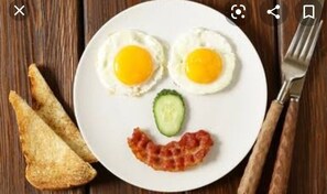 Petit déjeuner anglais servi tous les jours en supplément