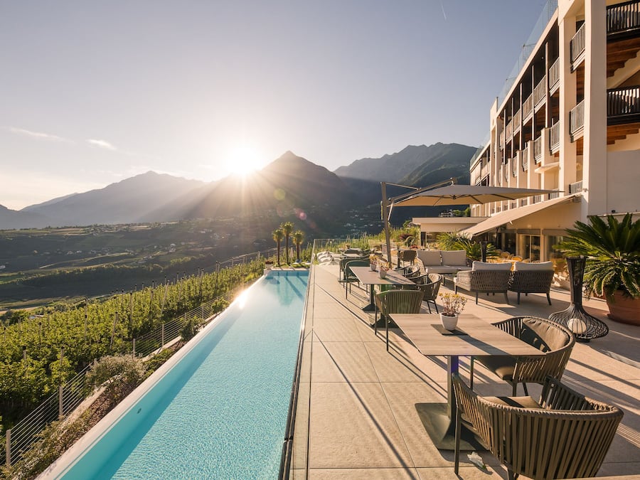 Indoor pool, outdoor pool, pool umbrellas, sun loungers