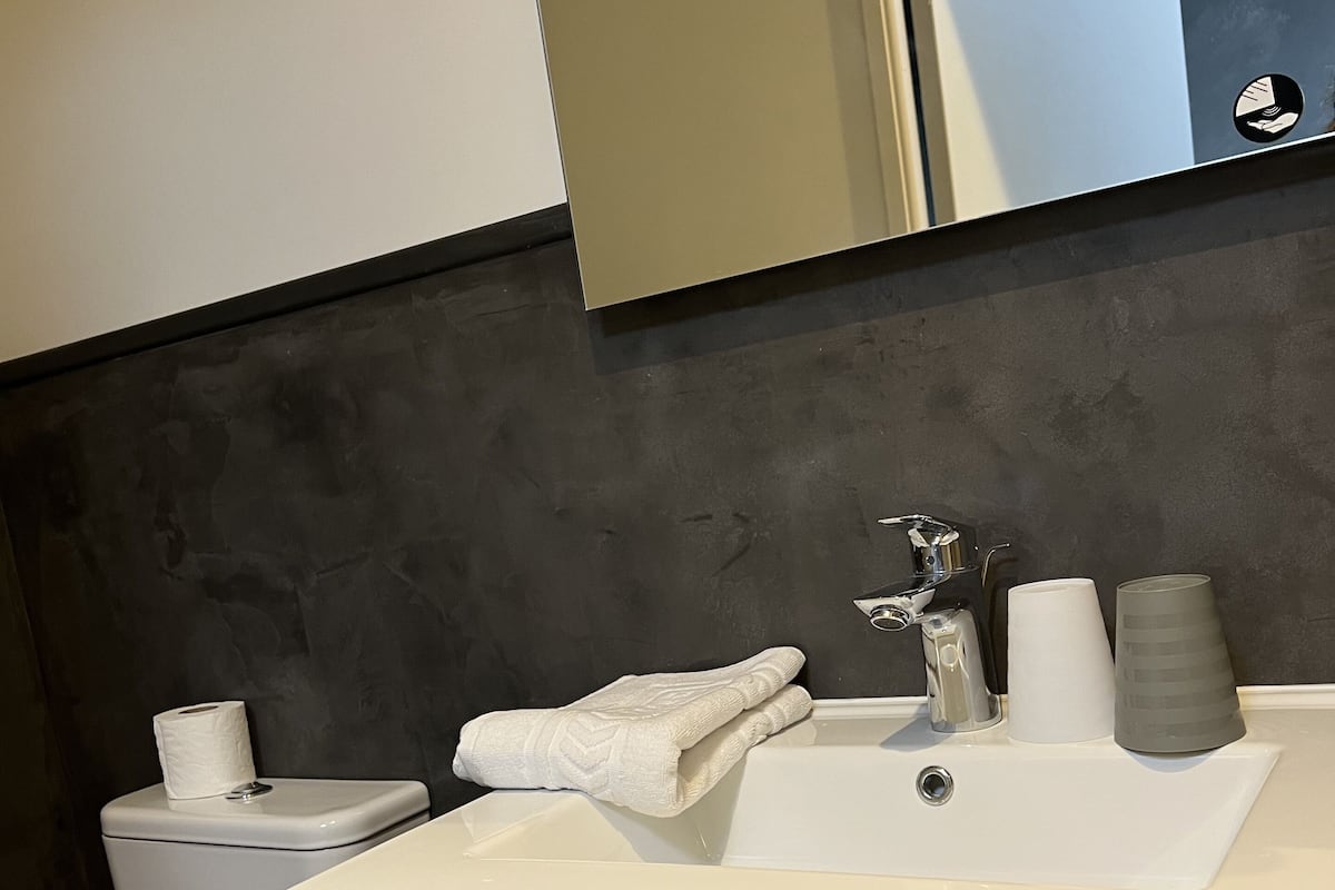 double room | bathroom | shower, free toiletries, hair dryer, towels