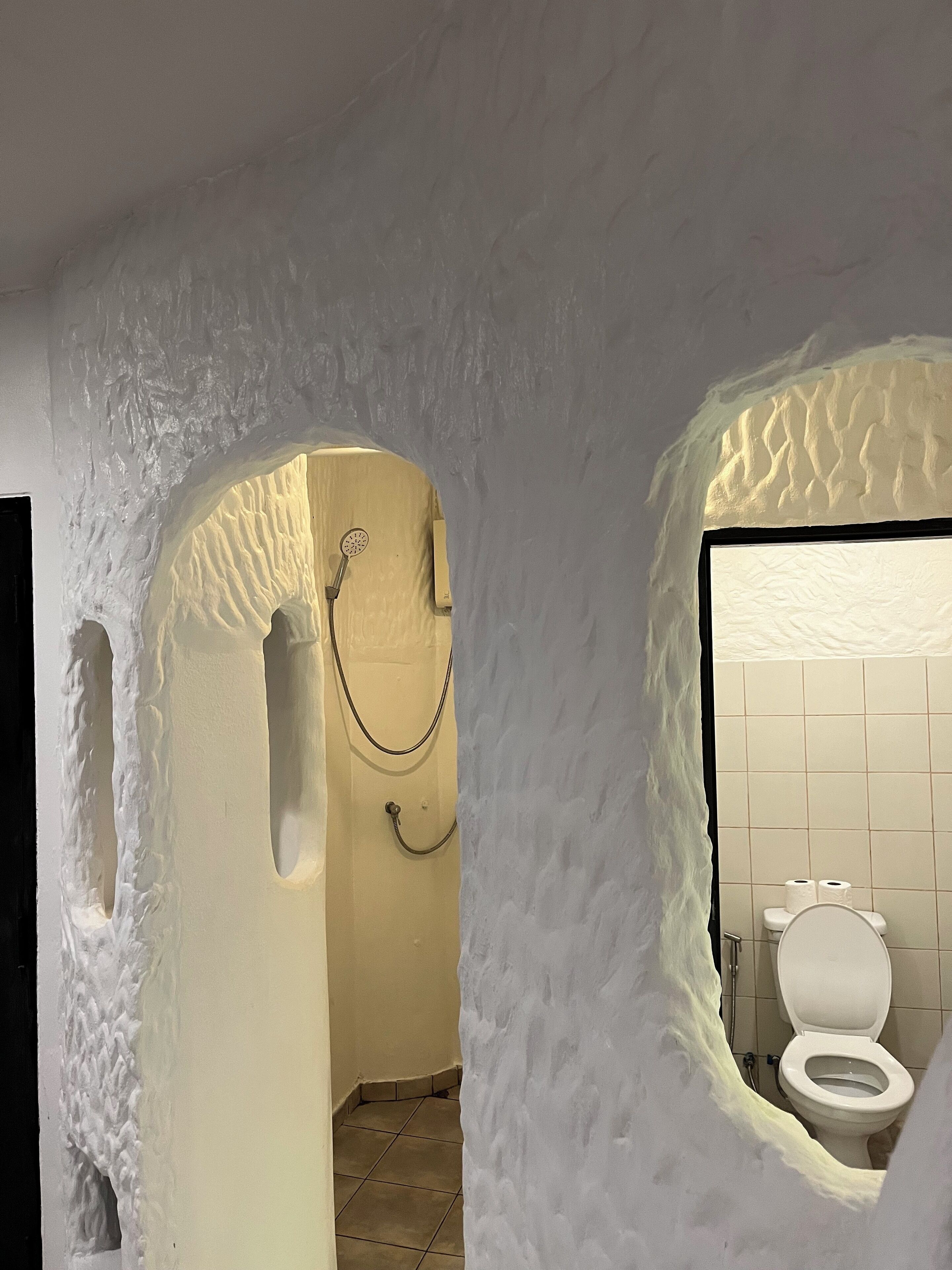 double room with balcony and sea view | bathroom | shower, rainfall showerhead, free toiletries, hair dryer