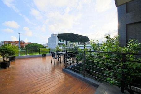 Honeymoon Double Room, Patio, Courtyard Area | Balcony view