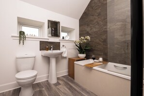 Casa Prestigio, 3 habitaciones (Lodge 3) | Baño | Amenidades de baño gratuitas, secadora de cabello, toallas, jabón 