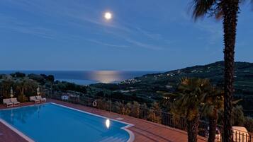 AuĂenpool (je nach Saison geöffnet), Sonnenschirme, LiegestĂŒhle