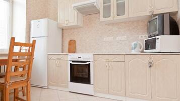 Apartment, 1 Schlafzimmer | Eigene Küche | Kühlschrank, Mikrowelle, Ofen, Herdplatte