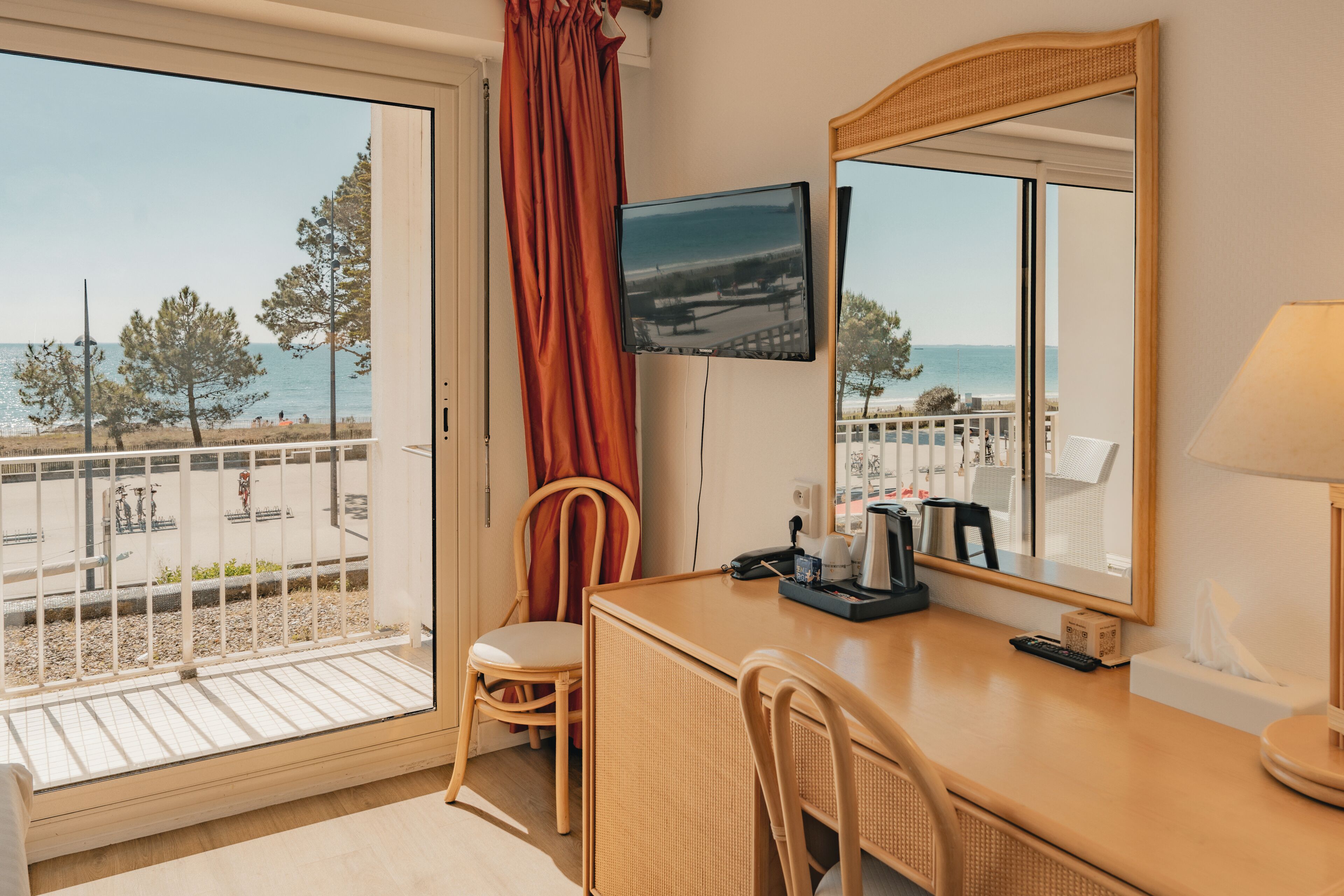 Classic Double or Twin Room, Balcony, Sea View | Minibar, in-room safe, iron/ironing board, free WiFi