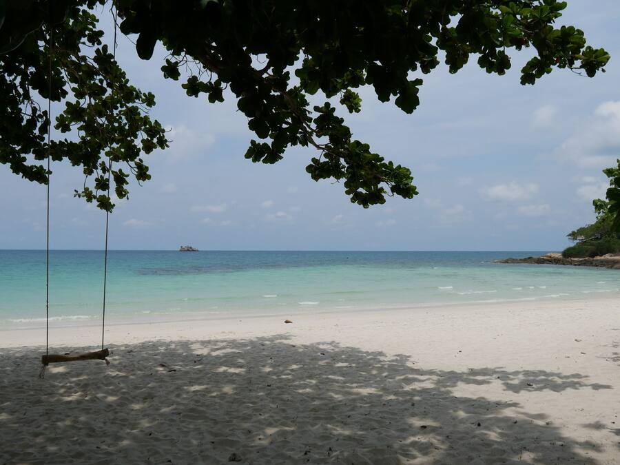 En la playa, bar en la playa