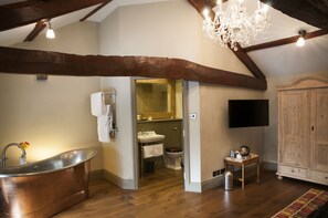 Deluxe Double Room, 1 King Bed | Bathroom | Shower, designer toiletries, hair dryer, bathrobes - The Priory (Leyburn)