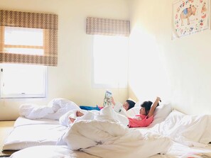 Family Quadruple Room, Multiple Beds | Premium bedding, down comforters, pillowtop beds, individually furnished - Mooning the Hill (Manzhou)