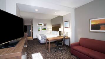 Pillowtop beds, desk, soundproofing, iron/ironing board