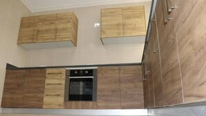 Apartment, 2 Bedrooms | Private kitchen | Full-size fridge, microwave, oven, stovetop - Jaria Apartments (Accra)