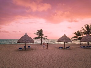 On the beach, beach massages, kayaking