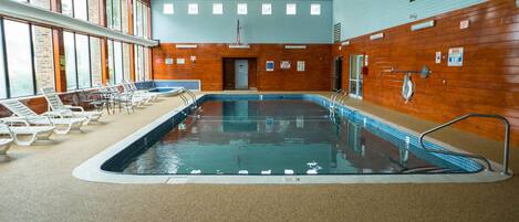 Indoor pool, a heated pool