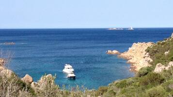 Plage, chaises longues, serviettes de plage