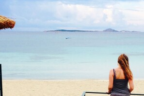 On the beach, sun-loungers, beach towels - Enjoy Sunrise and Sunset sea views from Home STRAIGHT ON THE FAMOUS IRA BEACH  (Porto Rotondo)