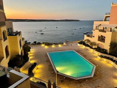 Family-Friendly Seaview Apartment with Pool Near Mellieħa Bay