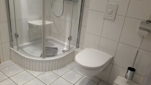 Hair dryer, towels, toilet paper