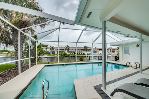 A heated pool