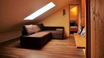 TV, lettore DVD, tavolo da ping pong, libri