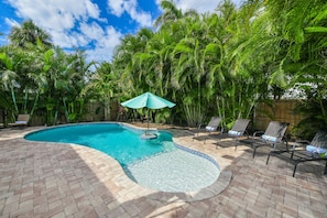 A heated pool