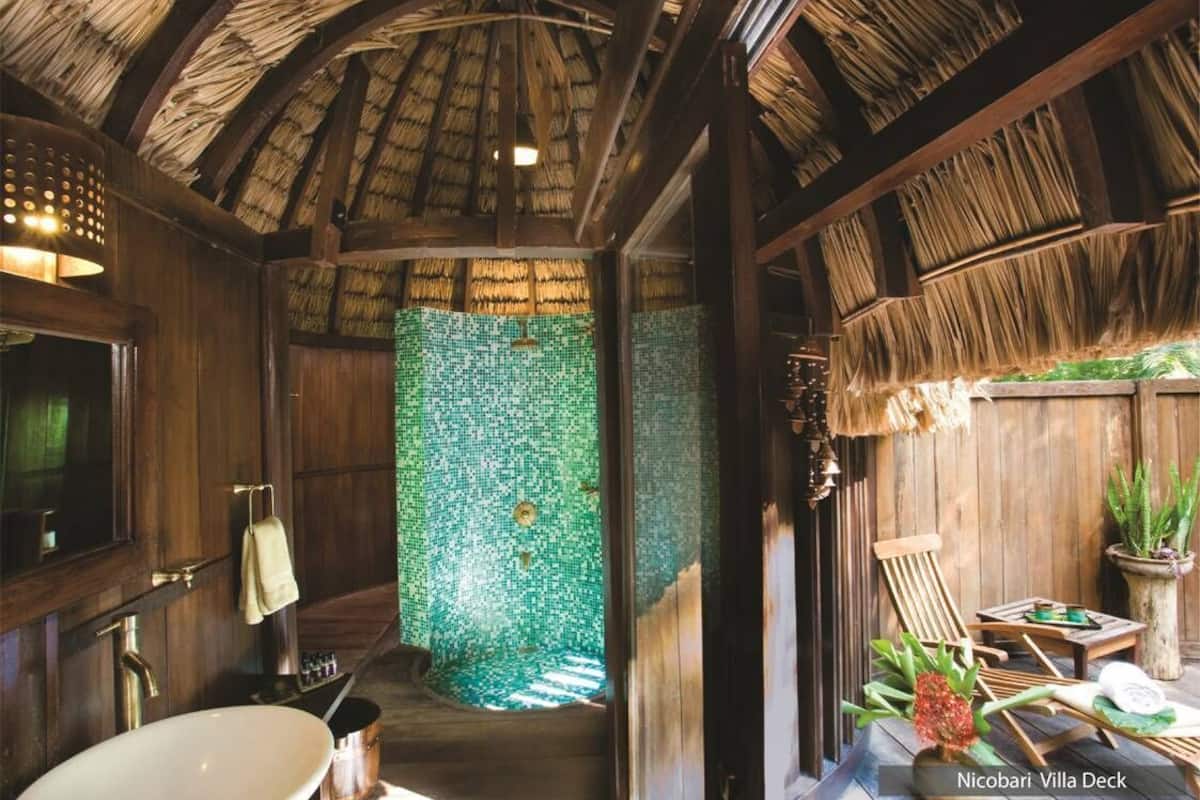 tented cottage | bathroom | shower, free toiletries, hair dryer, towels