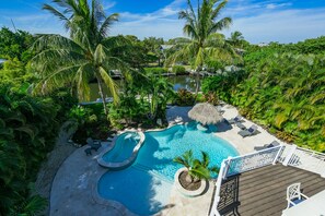 A heated pool