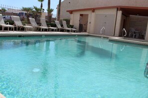 Outdoor pool, a heated pool