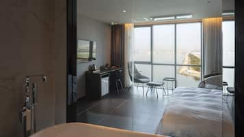 Premium Double Room, 1 King Bed, Private Bathroom, Beachfront | Down comforters, soundproofing, free WiFi, bed sheets