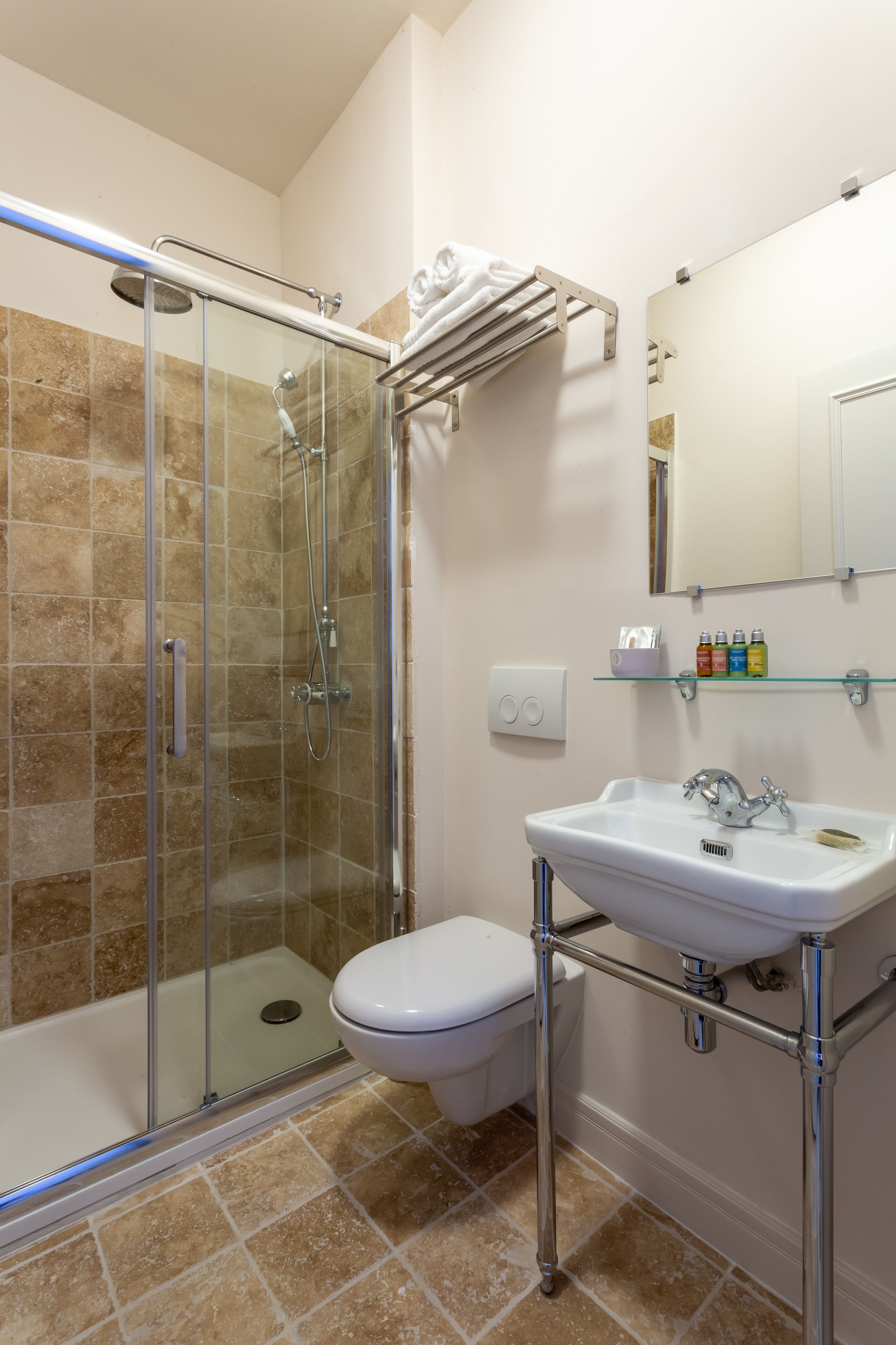 premium double or twin room | bathroom | designer toiletries, hair dryer, towels