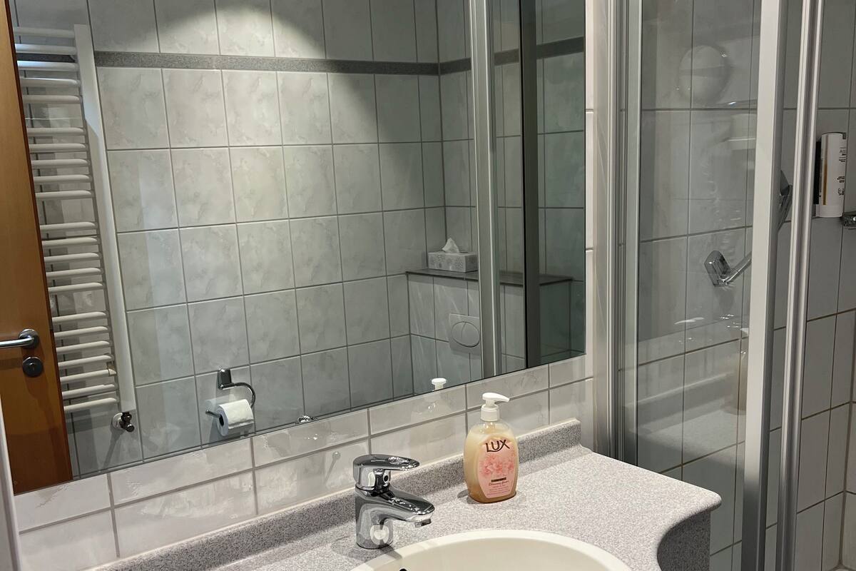 Standard-Zweibettzimmer | Badezimmer | Haartrockner, Handtücher