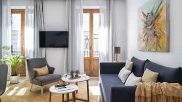 Design-Maisonette, 1 Schlafzimmer | Blick auf die Stadt