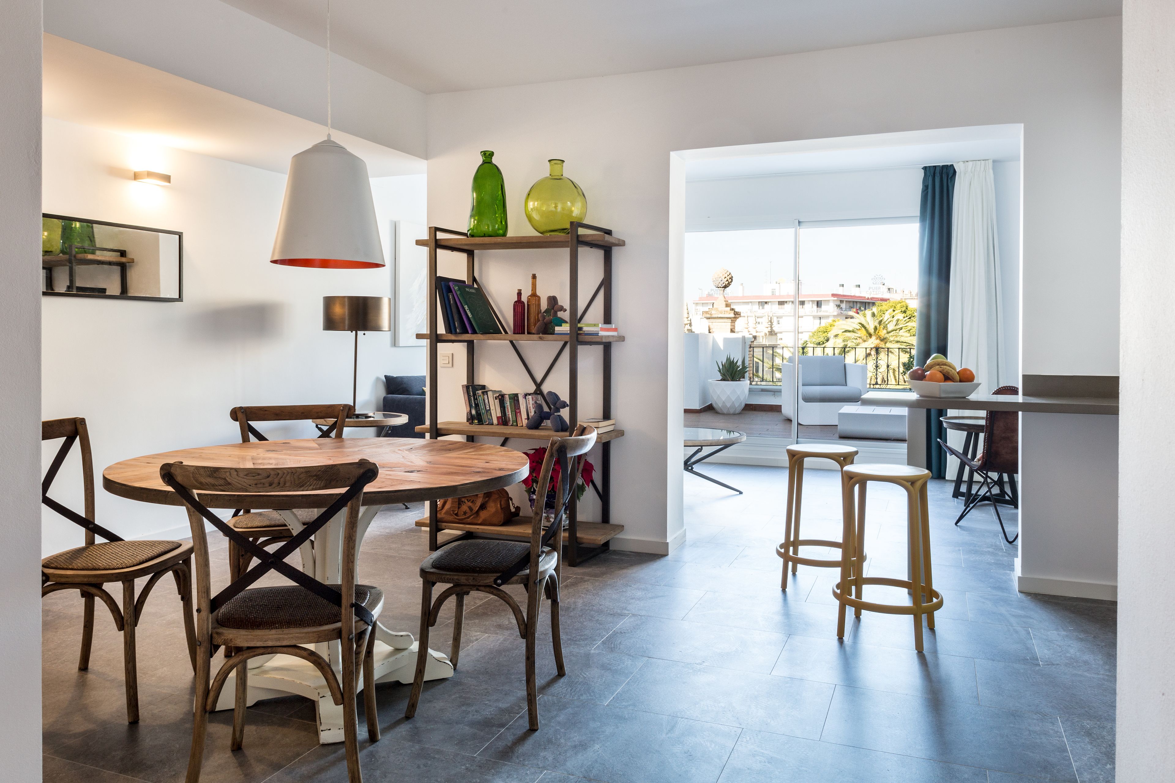 design penthouse, 1 bedroom, terrace, city view | living room | flat-screen tv