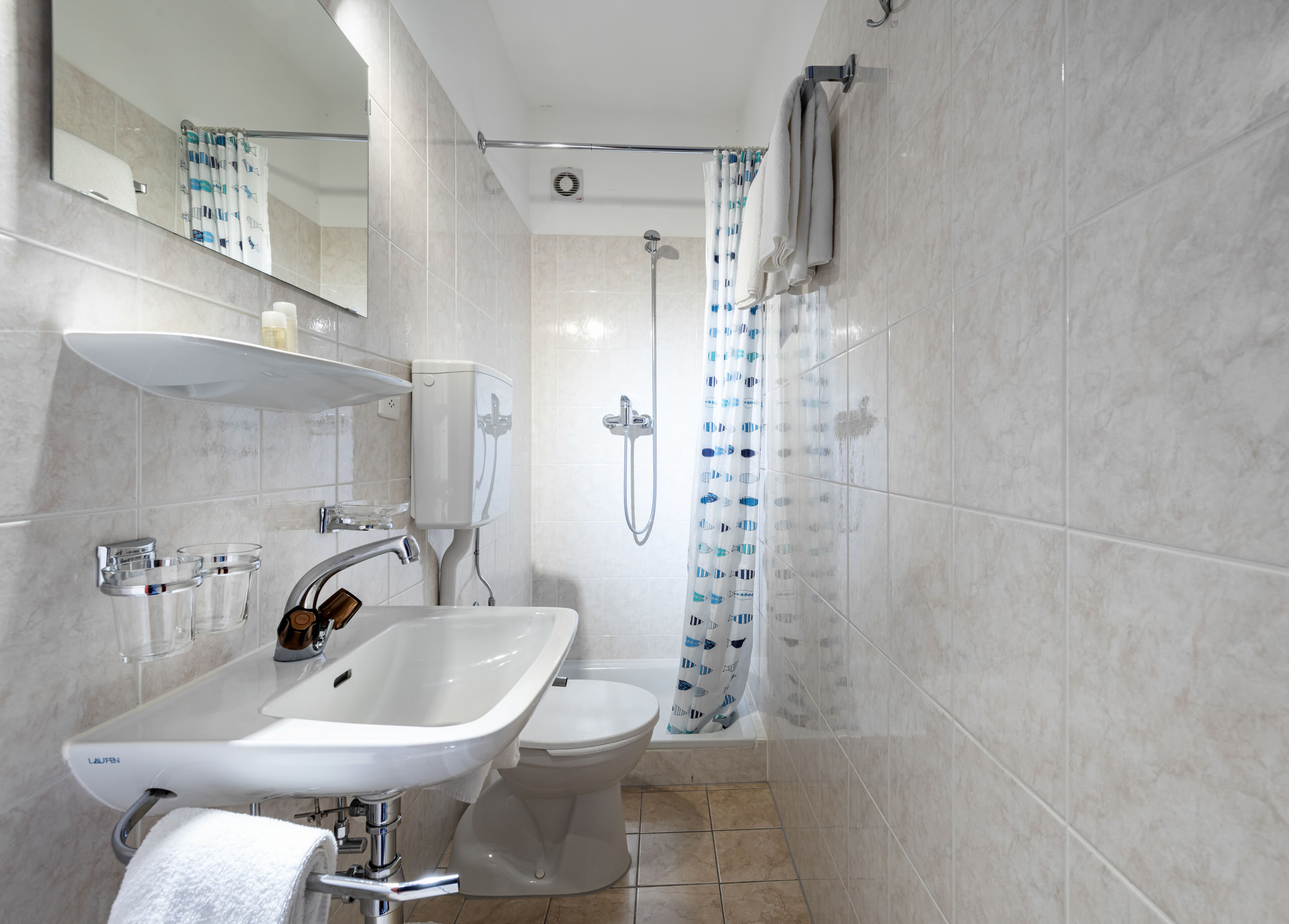 standard double or twin room | bathroom | free toiletries, hair dryer, towels, soap