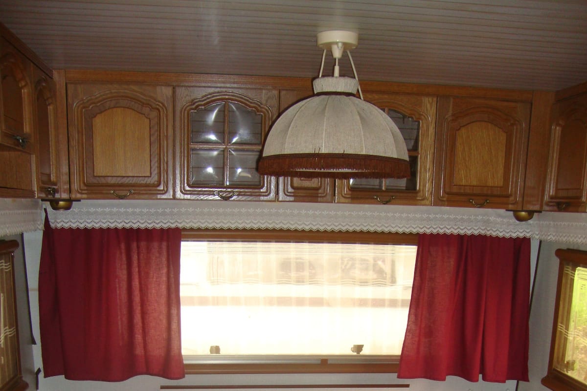 Casa rodante, 2 camas matrimoniales, vista parcial al mar | Wifi gratis y ropa de cama