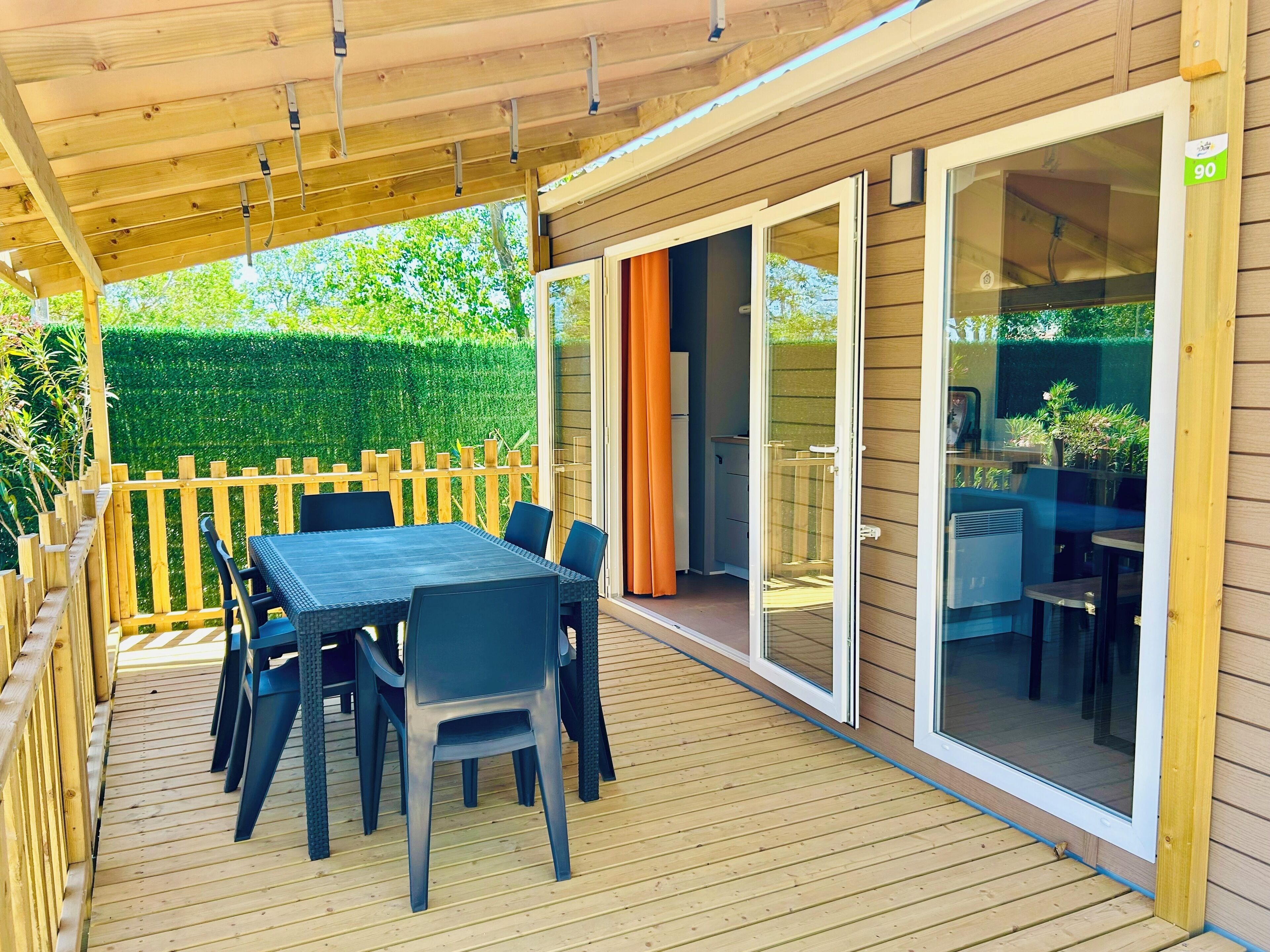 Comfort stacaravan, 3 slaapkamers | Terras