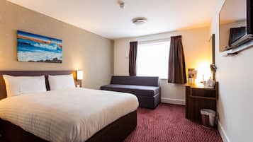 Desk, soundproofing, iron/ironing board, free cots/infant beds