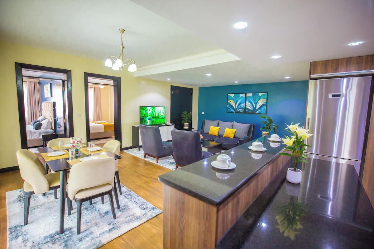 Apartment, 2 Bedrooms | Living area | Smart TV